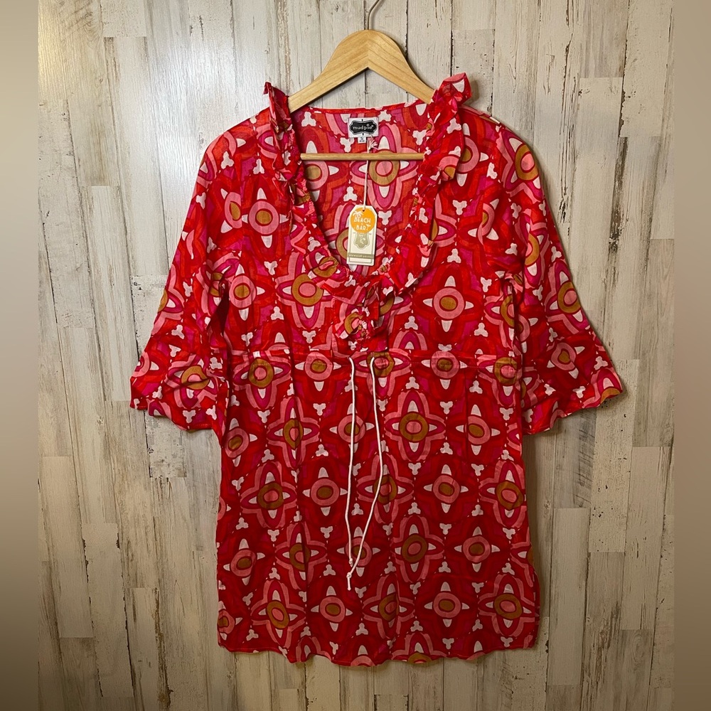 NWT Women’s Mudpie Swim Cover Up Tunic Dress Size Small Coastal